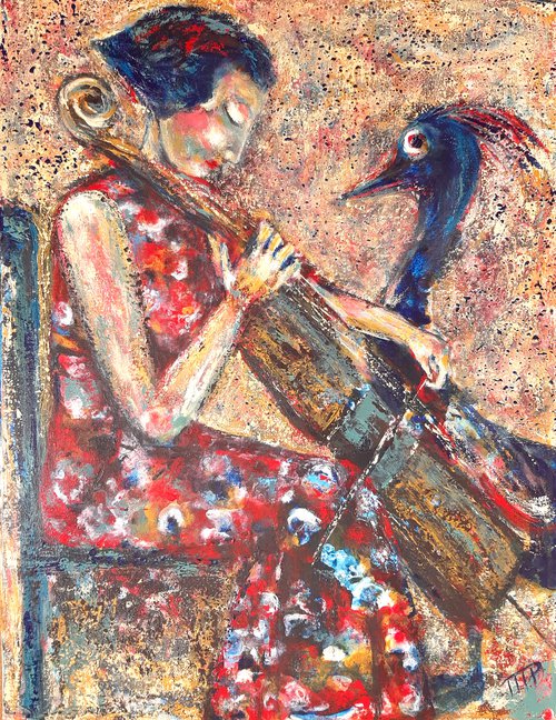 La violoncelliste #149 by Michèle Paris