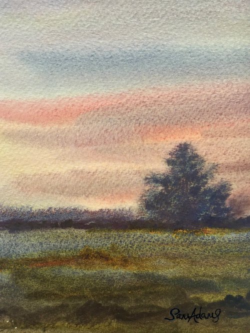 Slepe Heath, Purbeck dusk by Samantha Adams