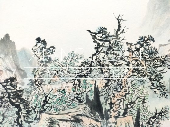 XUAN ART - Chinese landscape painting 43*43cm - 09