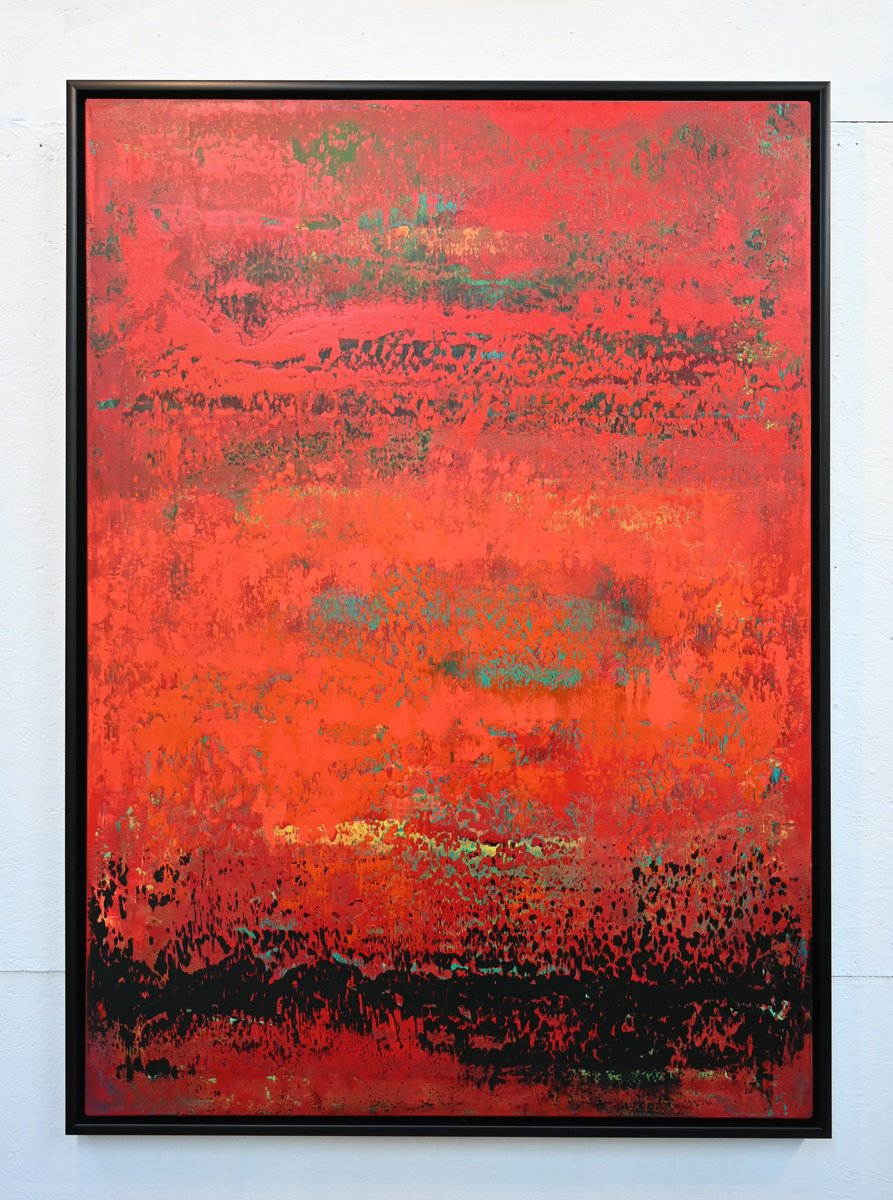 Abstract Acrylic Painting By Richard Heys, 41 X 57", Stolen Time 181, Original Artwork