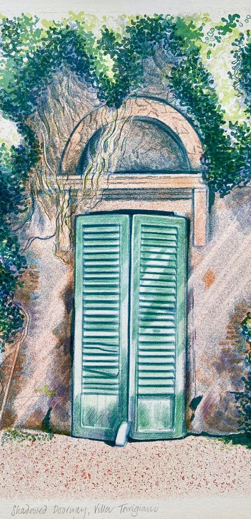 Shadowed doorway, Villa Torrigiani by Elaine Marshall