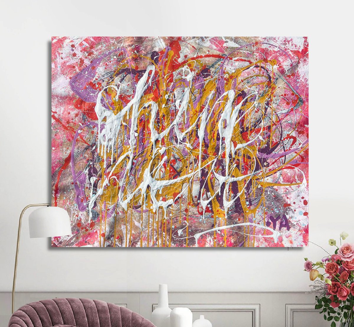 Acrylic Painting , Shine Now - Pink By Bogdana Antoniuk, 42 X 35, Artwork For Sale On Artfinder