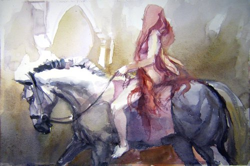 Lady Godiva by Goran Žigolić Watercolors