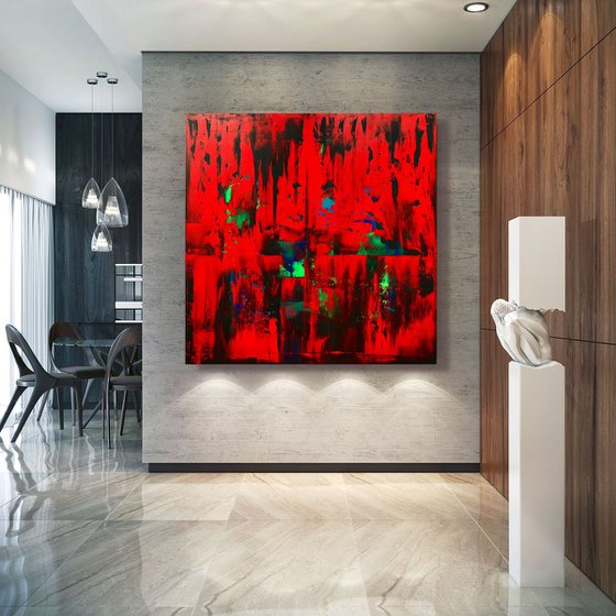 Open Your Heart - XL LARGE,  ABSTRACT ART – EXPRESSIONS OF ENERGY AND LIGHT.
