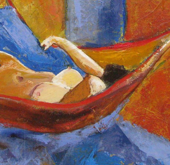 Nude in hammock