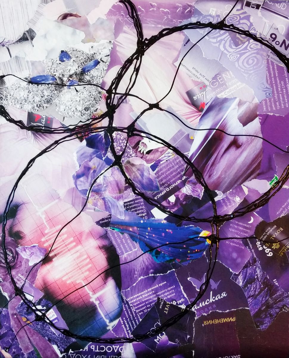 Ultraviolet, abstraction, collage by Olga Sennikova