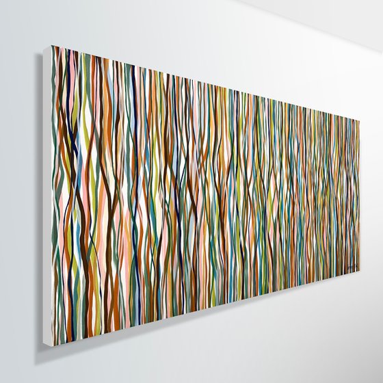 Waltz of the Yarrabee Two - 152 x 76cm - acrylic on canvas
