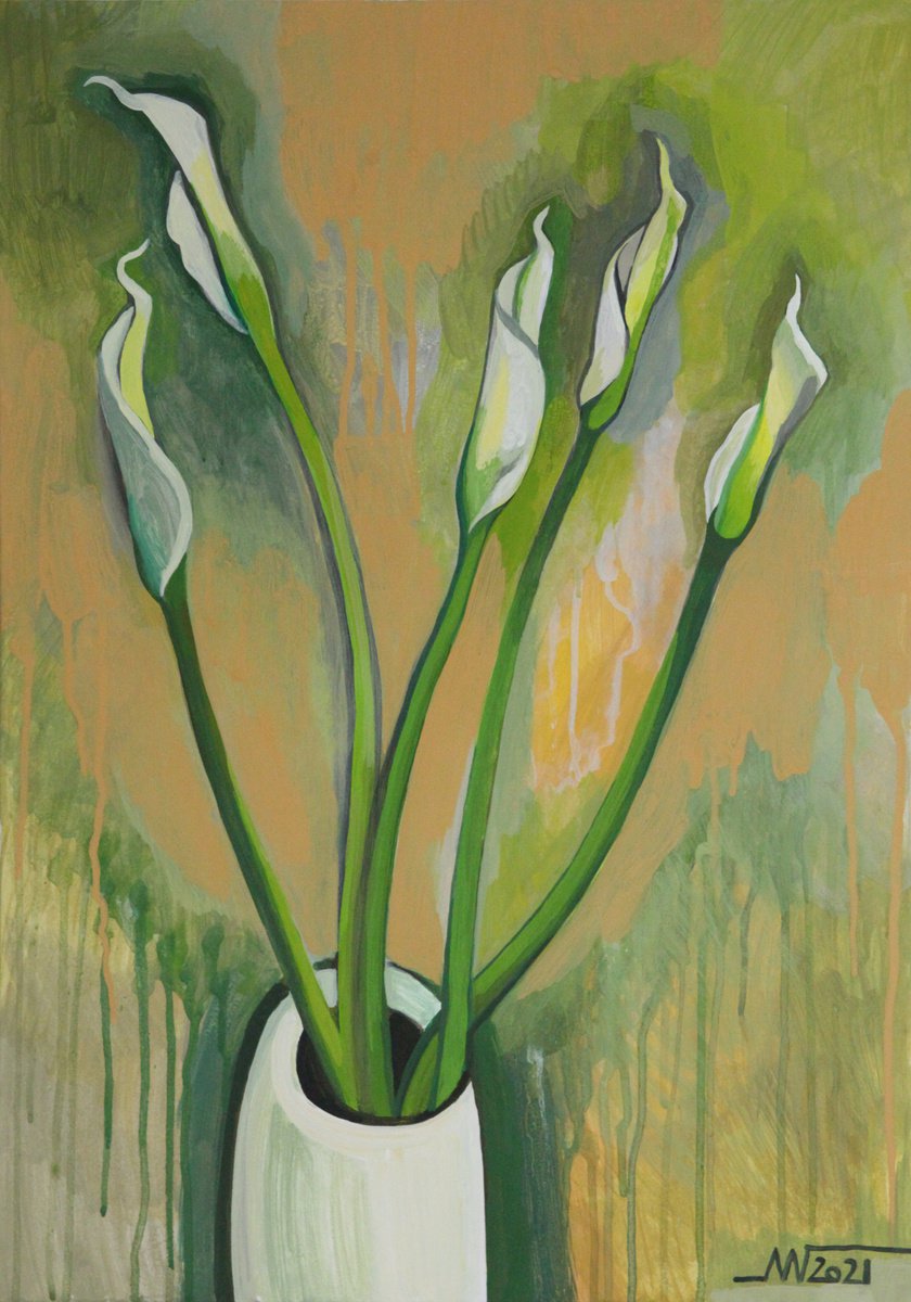 Calla lilies by Marina Gorkaeva