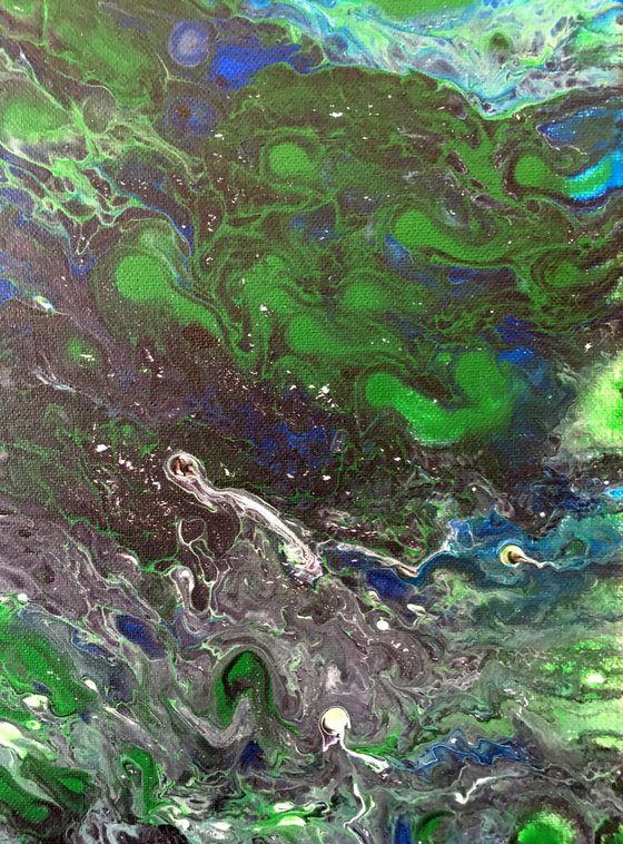 "Conception" - Original Abstract PMS Acrylic Painting, 20 x 16 inches