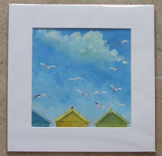 Beach Hut Gulls