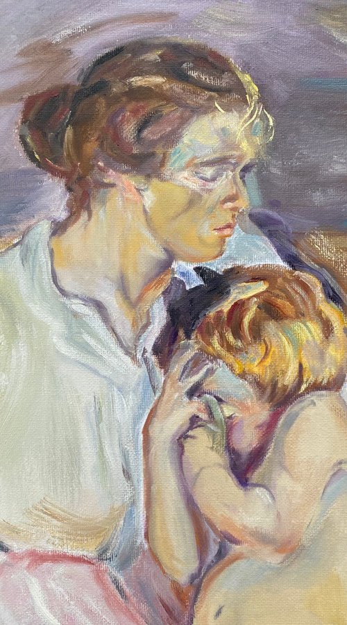 Mother and daughter by Alla Semenova