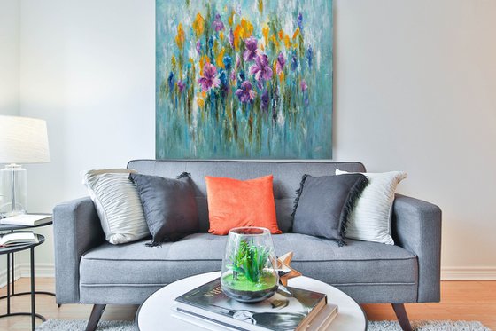 XL size abstract emotional painting Recollection of Spring