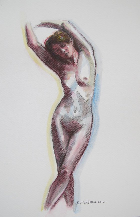 standing female nude