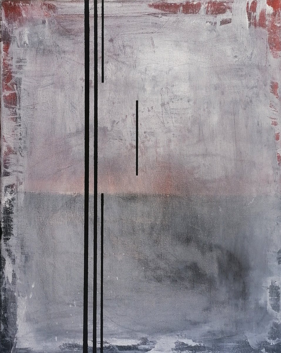 Abstract Acrylic Painting By Alex Munzone, 16 X 20, Sequences 06, Original Artwork