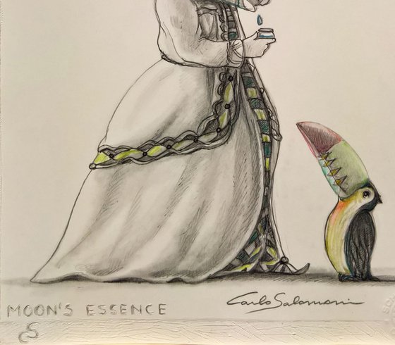 MOON'S ESSENCE ( pencils , indian ink)