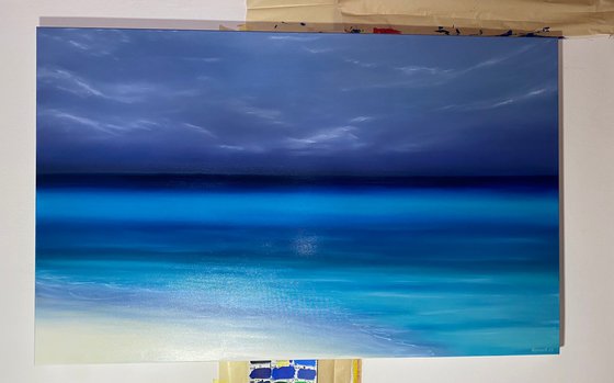 Turquoise ocean, waves