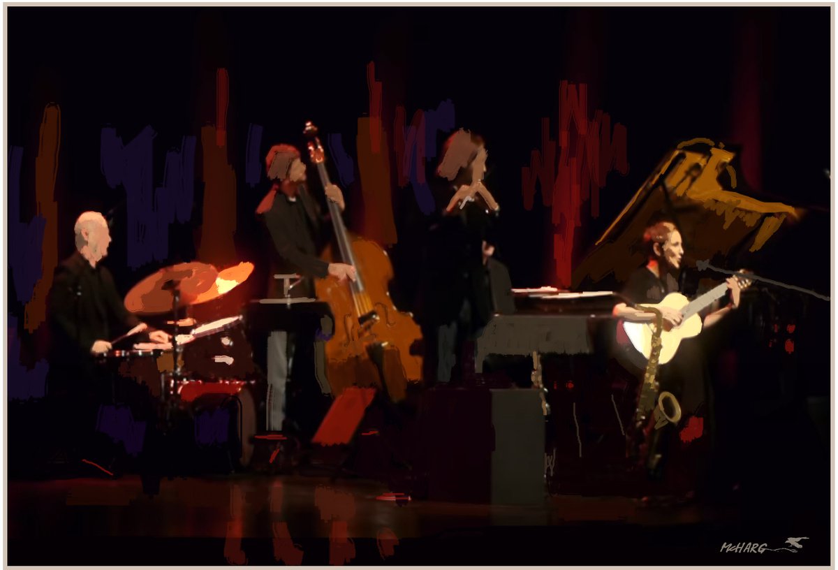 Impressionistic Portrait Painting By Joe Mcharg, 42 X 30, Dreamer In Concert 42X31, Original Artwork