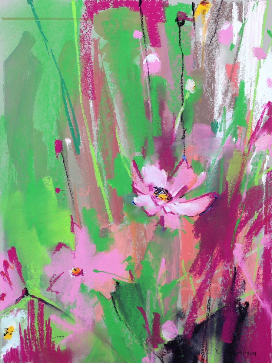 Floral painting by Yuliia Meniailova