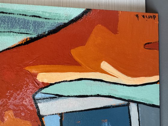 Painting "Dog looking toward the sea"