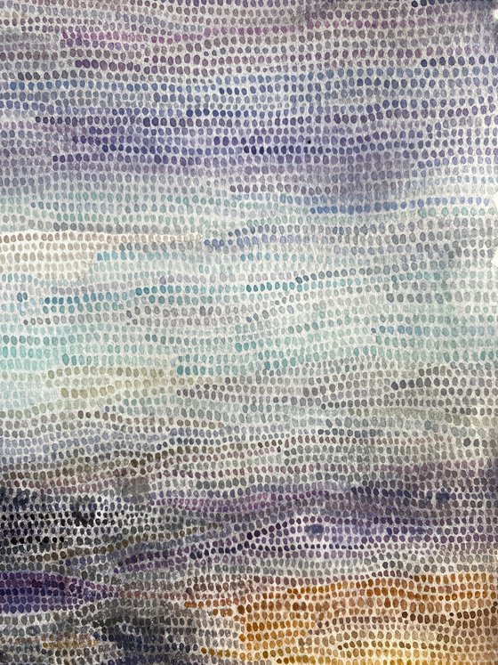 Original style watercolor violet palette landscape