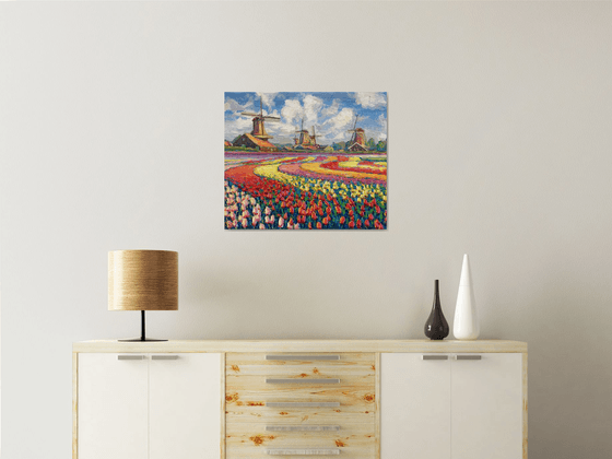 Field with tulips