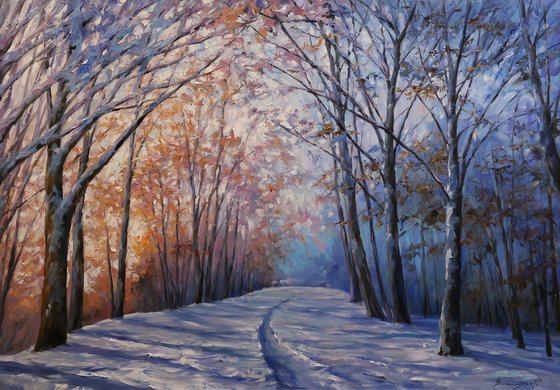 "Dawn in the Winter Forest"