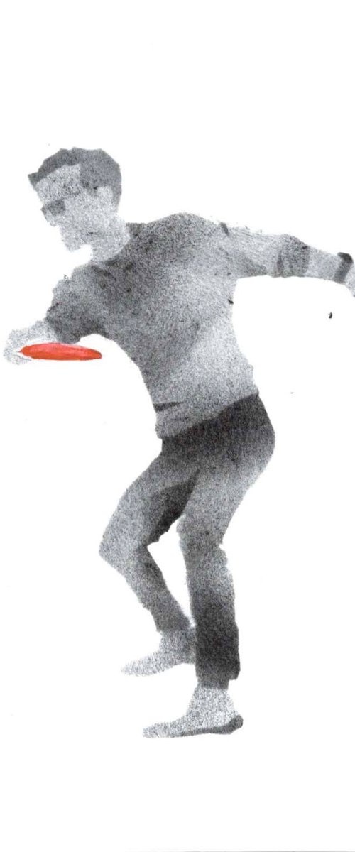Discgolf sportsmen figure 1 - print by Anna Boginskaia