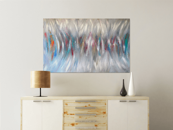 The Place - Abstract Original Painting On XXL Deep Edge Canvas Ready To Hang