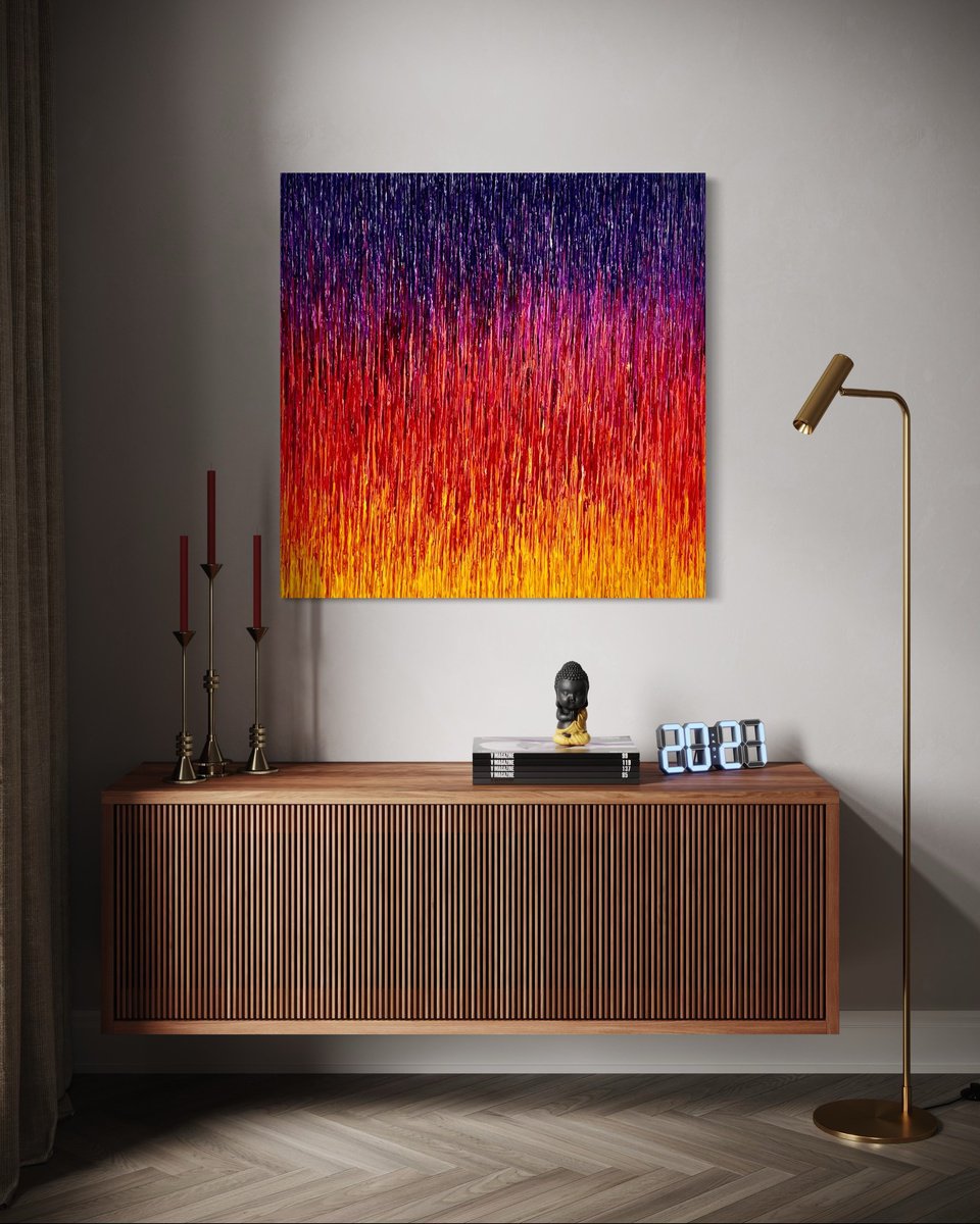 Abstract Acrylic Painting By Daniela Pasqualini, 38 X 38, Narrative, Original Artwork