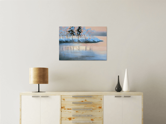 Silent Reflection: The Winter Blue