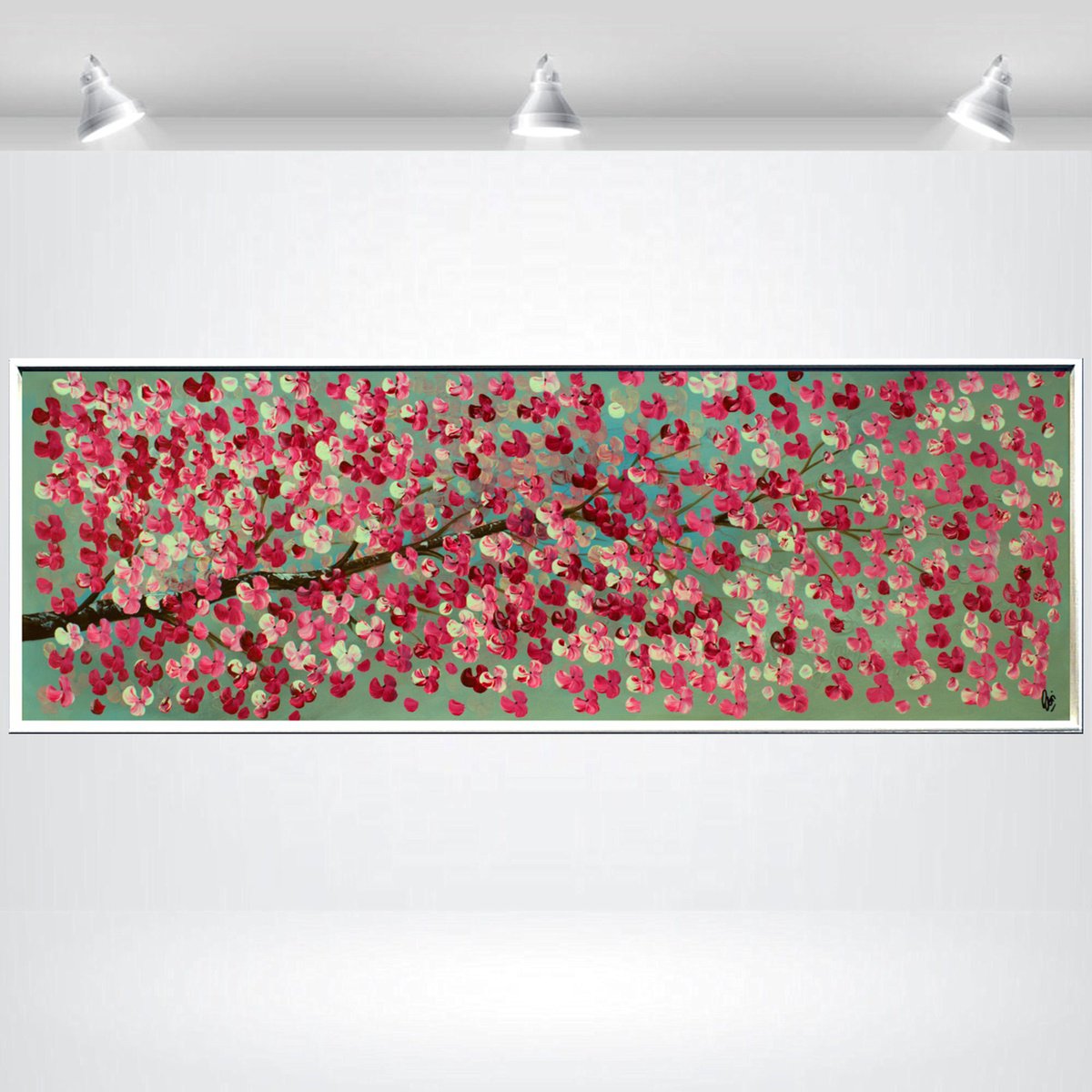  Cherry Breeze By Edelgard Schroer, 48 X 17, Artwork For Sale On Artfinder