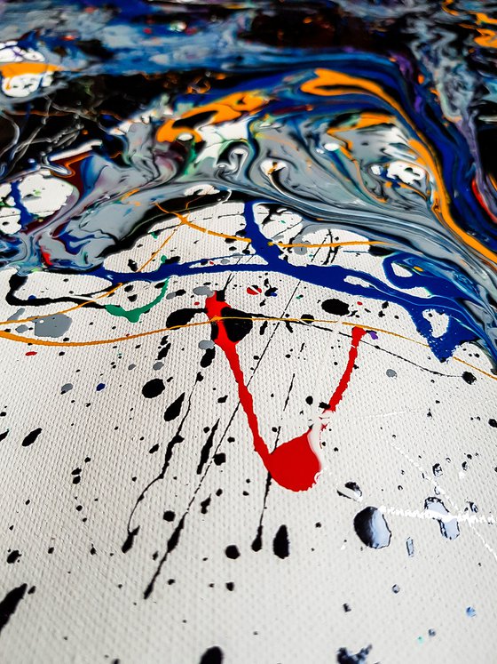- Reversion - Style of JACKSON POLLOCK. Abstract Expressionism Painting.