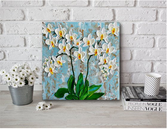 Orchid - Impasto Flower Painting