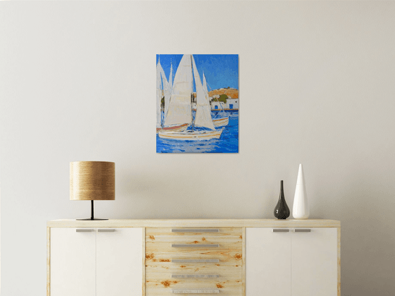 White Sails in the Greek Islands