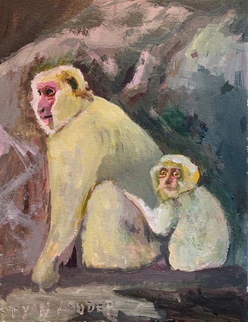 Baboon and Baby by Ryan  Louder