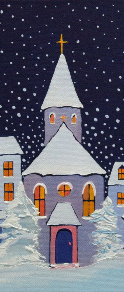 Snow at Night (3) by Linda Monk