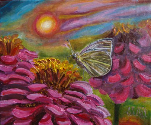 Butterfly in the moonlight by Olga Knezevic