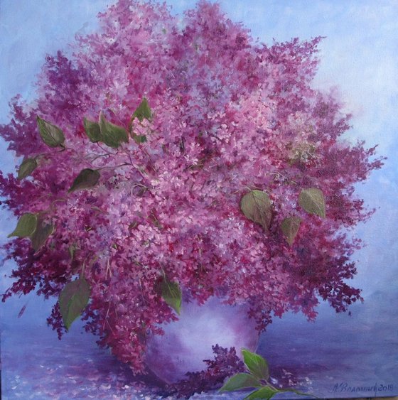 Impressionist Oil Floral Painting - Scent of Lilacs