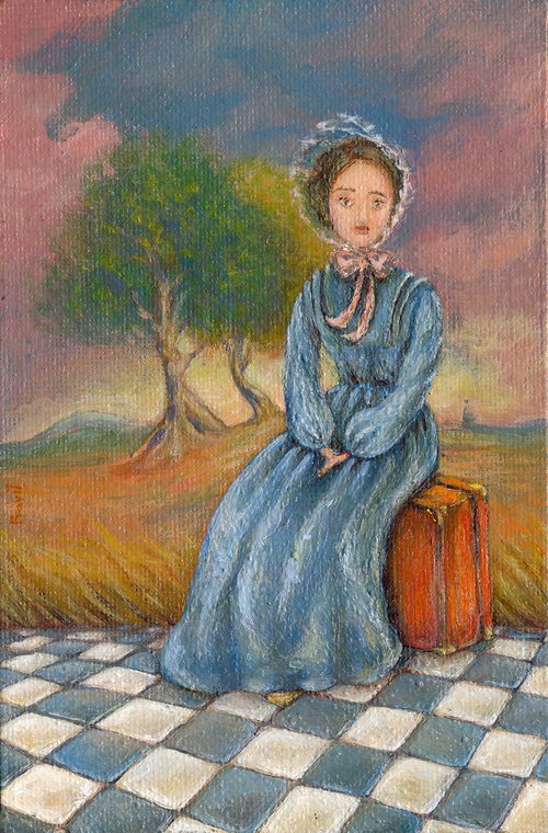 Girl with a Suitcase by Frau Einhorn
