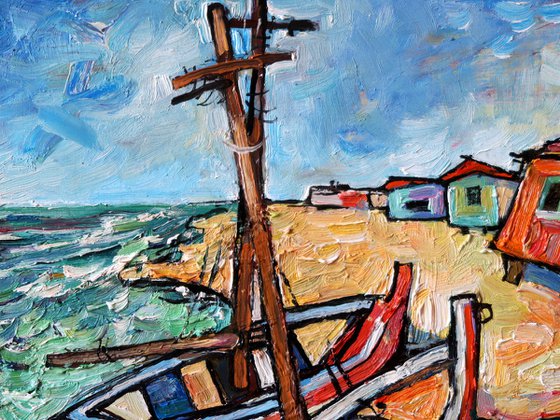 Fishing boats and home.
