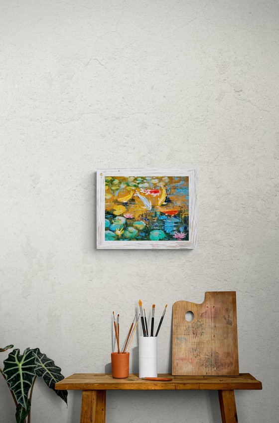 Colorful Fish in the Pond