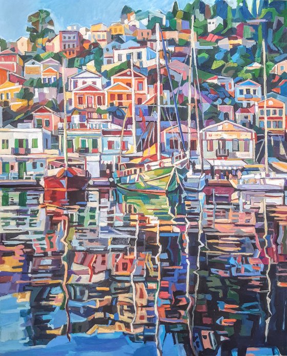 Greek port- Simi  80x100cm