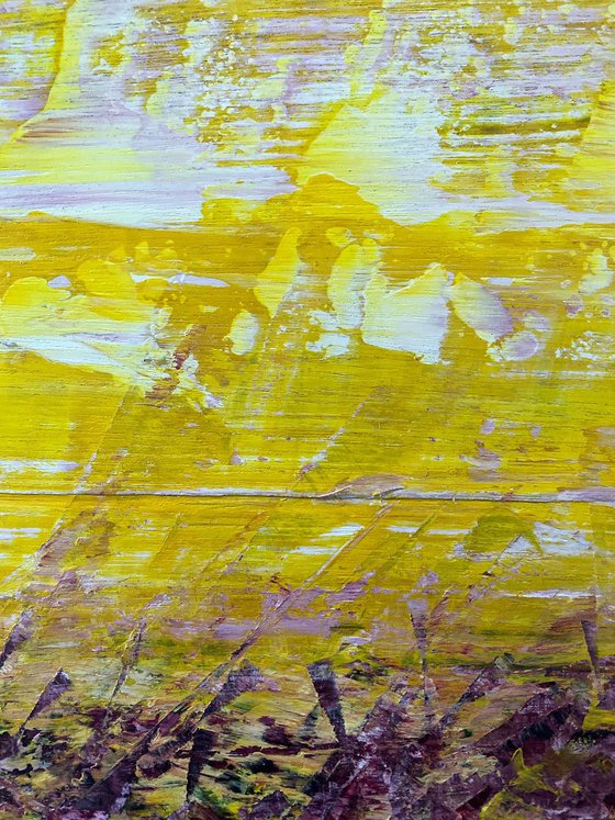 "What Are You, Yellow?" - Save As A Series - Original PMS Abstract Diptych Acrylic Paintings On Reclaimed Wood - 52" x 26"