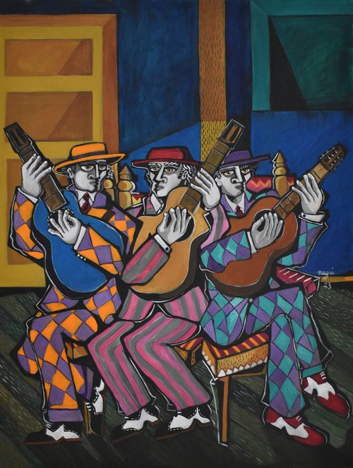 Three Flamenco Guitarists by Nagui