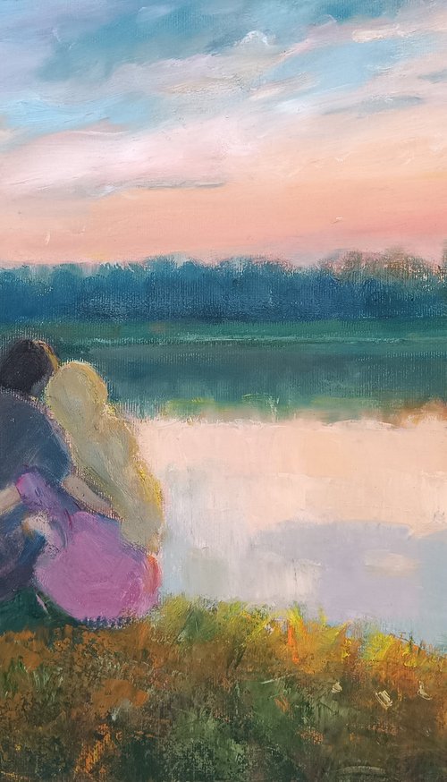 Couple by the river by Valentina Andrukhova