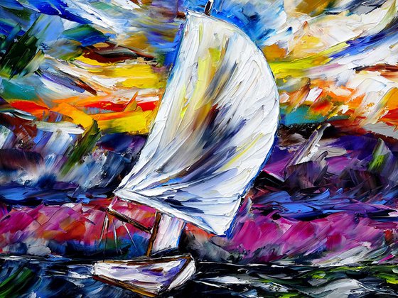 Sailboat in storm