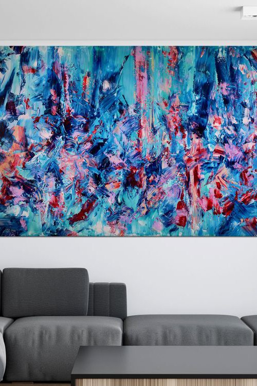 Endlessly blue (Red and purple mirrors) by Nestor Toro
