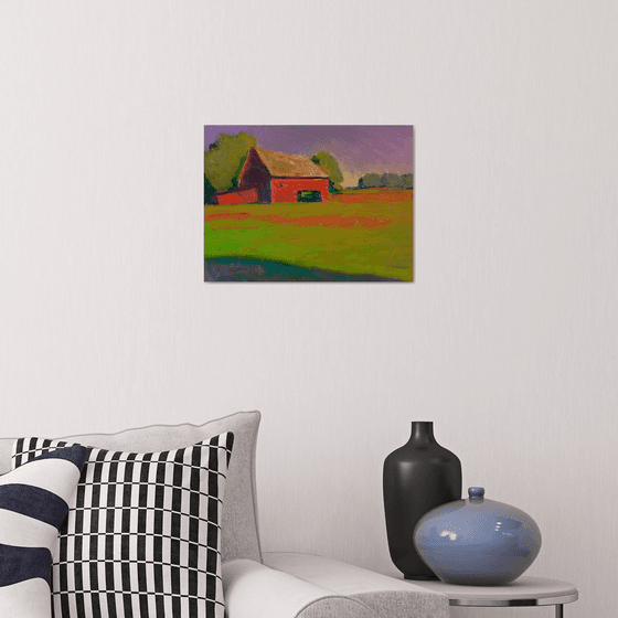 Red Barn. Evening