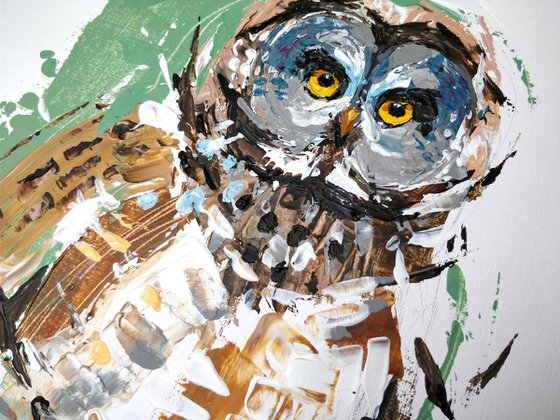 OWL | acrylic on paper | unframed