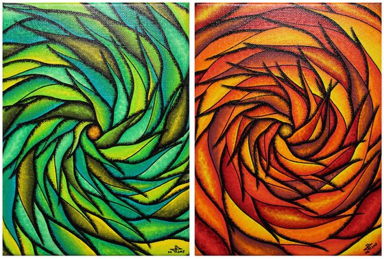 Colorful spirals serie 1